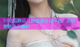 51吃瓜群众八卦速递互动平台，实时更新热点爆料