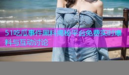 51吃瓜事件黑料揭秘平台免费实时爆料与互动讨论