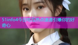 51info4今日吃瓜热点速递引爆你的好奇心